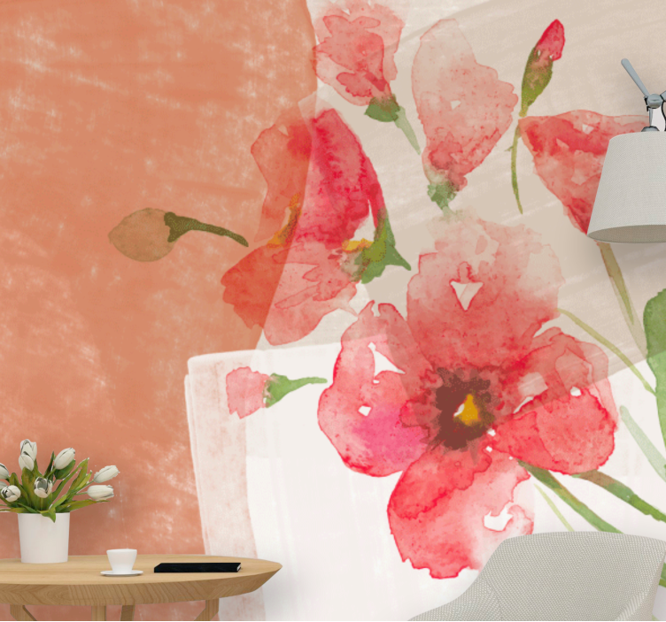 Fototapete blumen im aquarelldesign - TenStickers