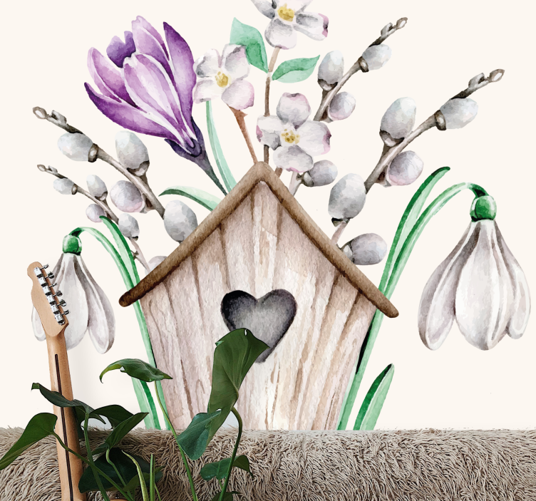 Fototapete blumen landhausblumenarrangement - TenStickers
