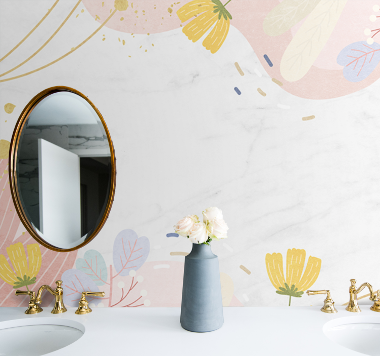 Fototapete blumen mit floralen mustern - TenStickers