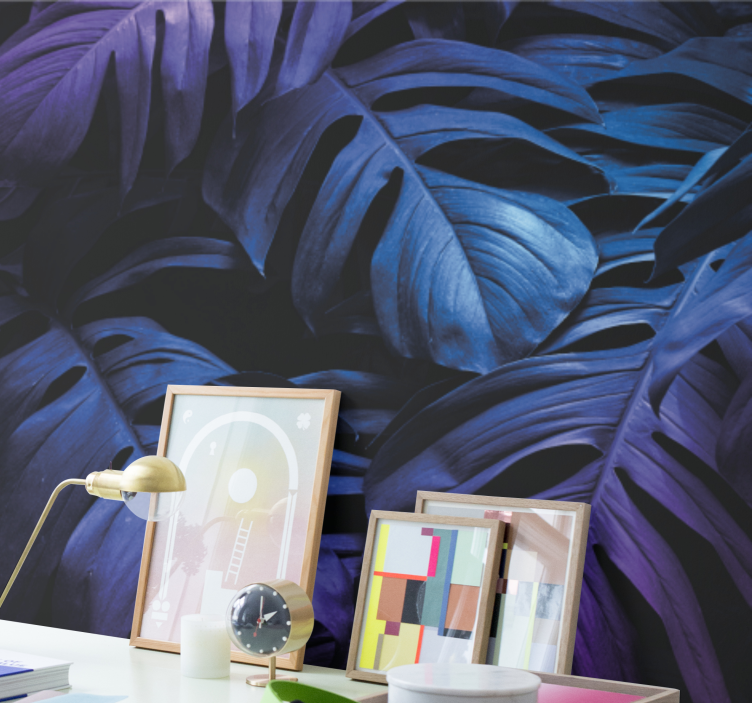 Fototapete Andere Blumen Neon exotisches blatt - TenStickers