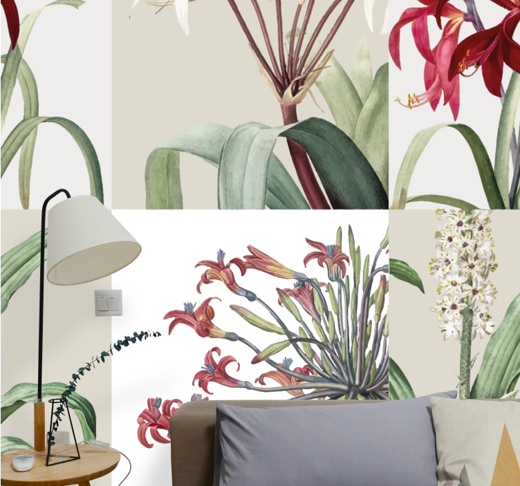 Fototapete blumen ornamentales blumenarrangement - TenStickers
