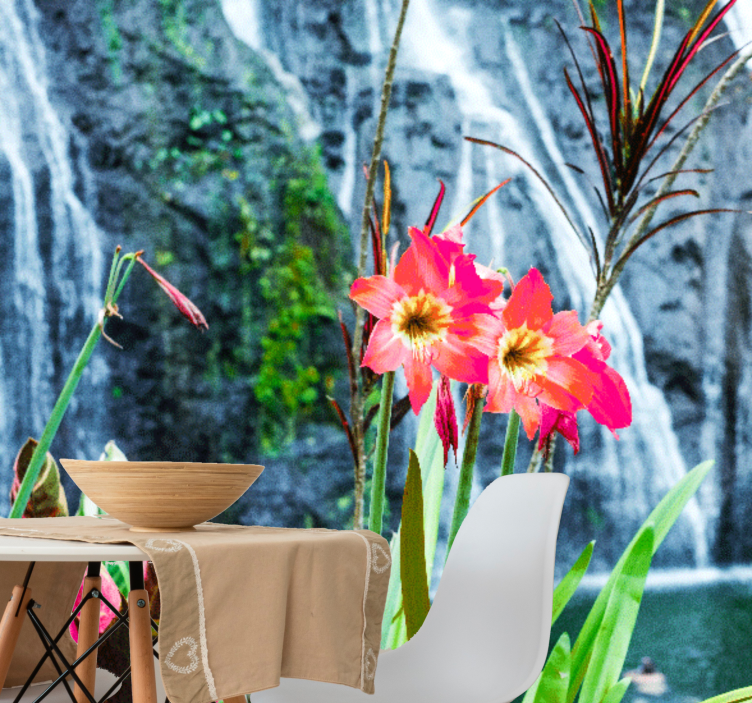 Fototapete blumen pinke tropische blüten - TenStickers