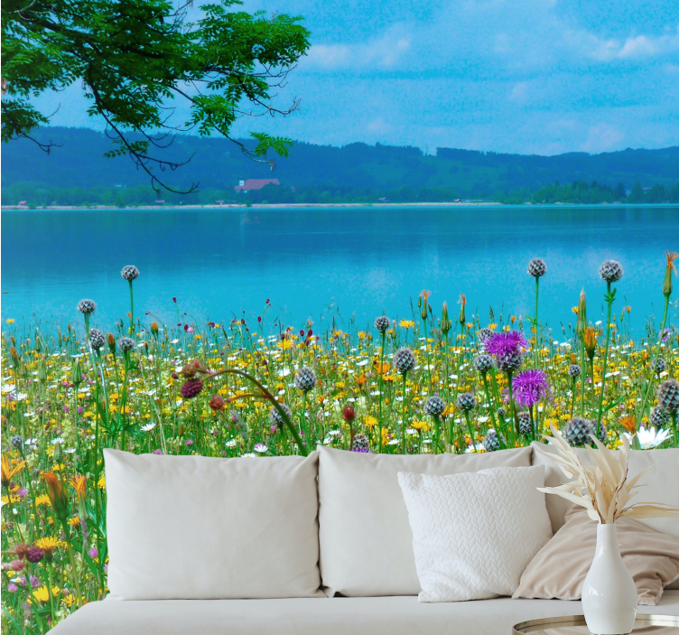 Fototapete blumen Üppige wiesenflora - TenStickers