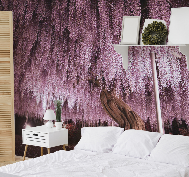 Fototapete blumen wisteria blütenkanopy - TenStickers