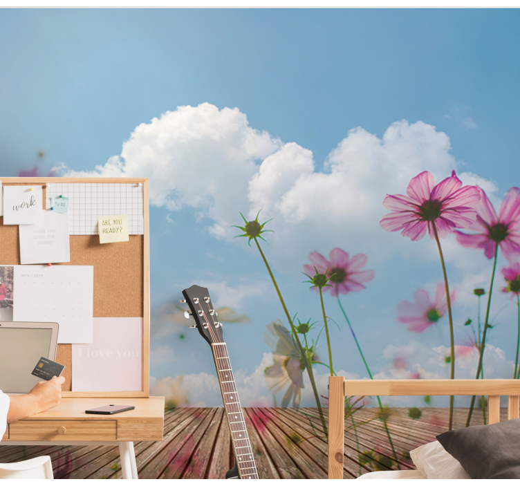 Fototapete Blumen zarte blüten - TenStickers