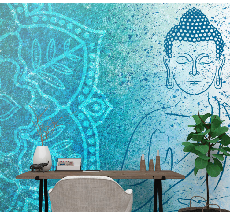 Fototapete Zen Buddha blau - TenStickers