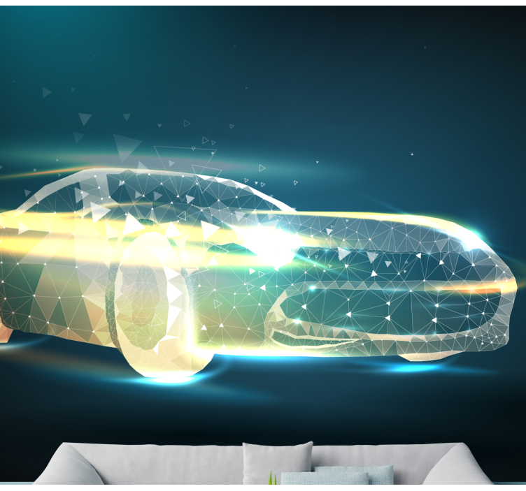 Fototapete fahrzeuge geometrische autobewegung - TenStickers