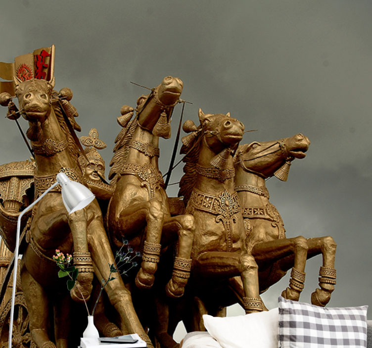 Fototapete fahrzeuge historische streitwagenpferde - TenStickers