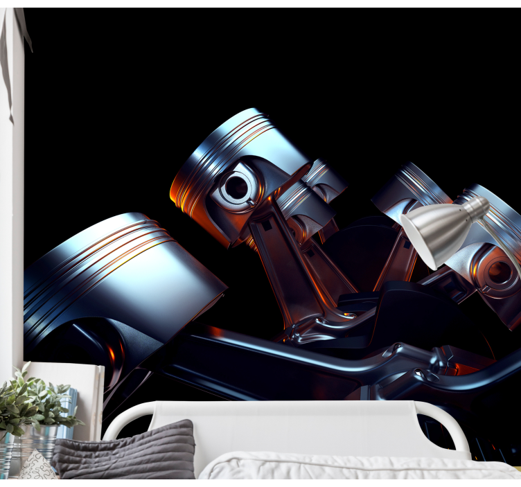 Fototapete fahrzeuge motorenkomponenten detail - TenStickers
