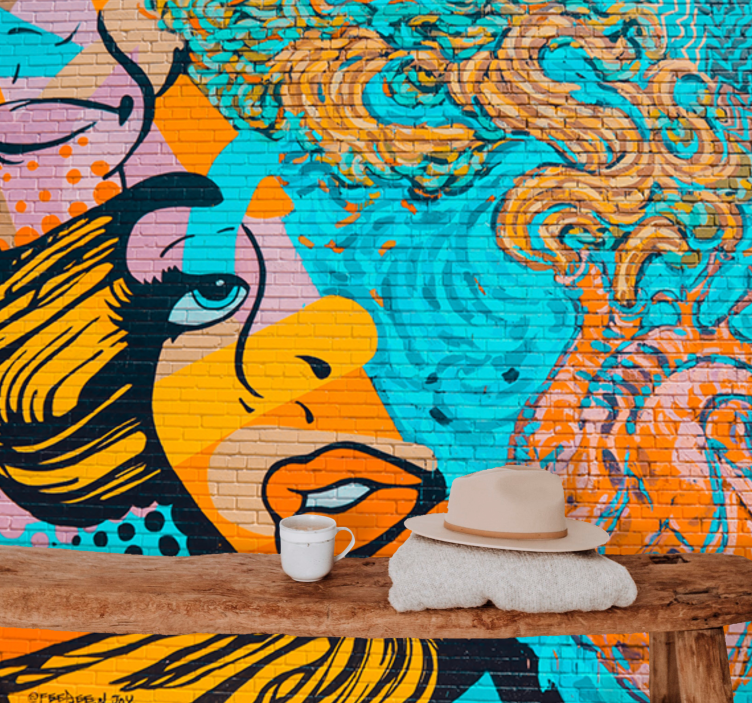 Fototapete graffiti bunte urbane ausdrucksform - TenStickers