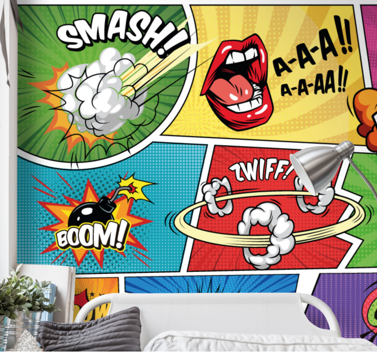 Fototapete graffiti im comicbuch-stil - TenStickers