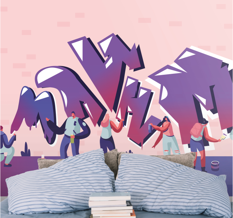 Fototapete graffiti kreative urbane ausdruckskunst - TenStickers