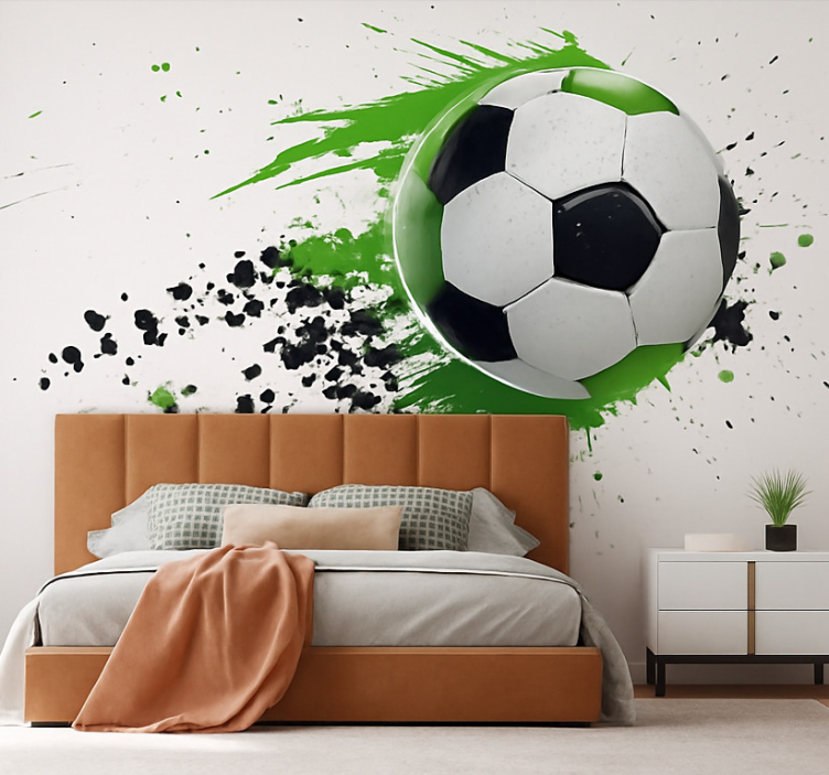 Fototapete Jugendzimmer grüner fußball - TenStickers