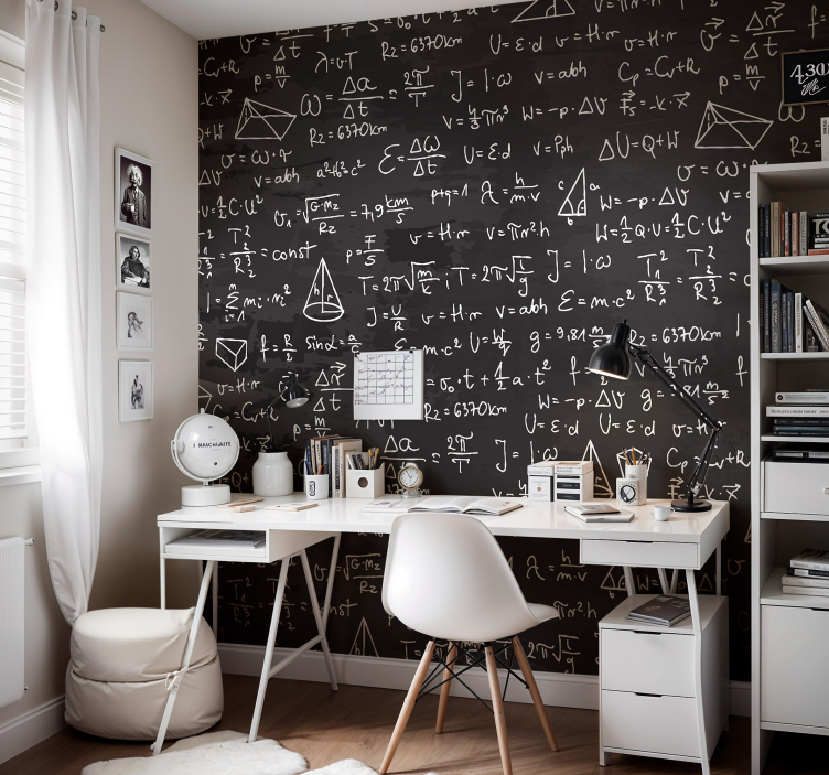 Fototapete Jugendzimmer mathe-tafel-muster - TenStickers
