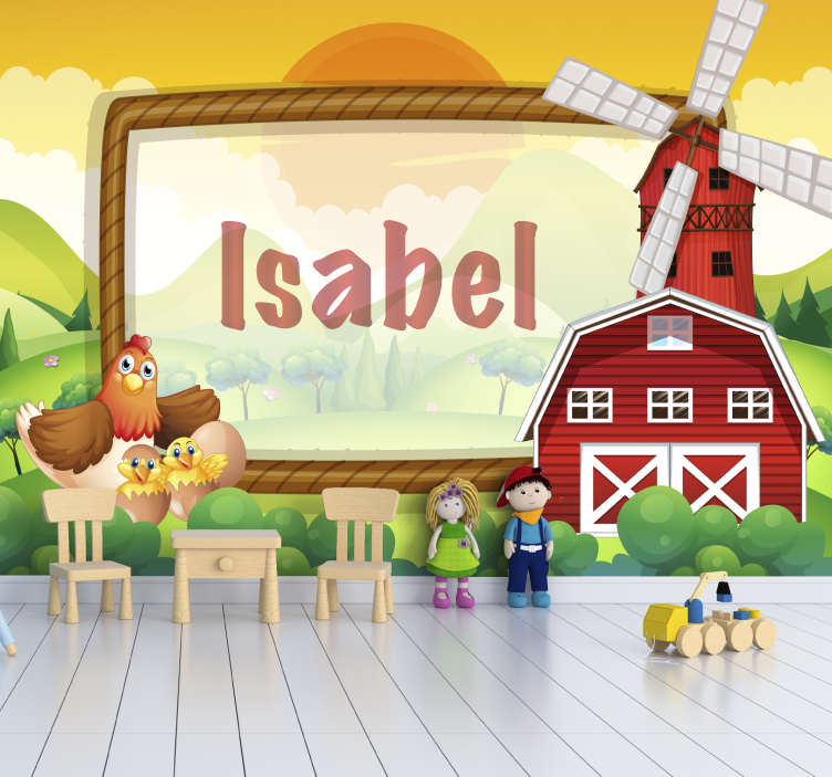 Fototapete kinderzimmer bauernhof freunde - TenStickers