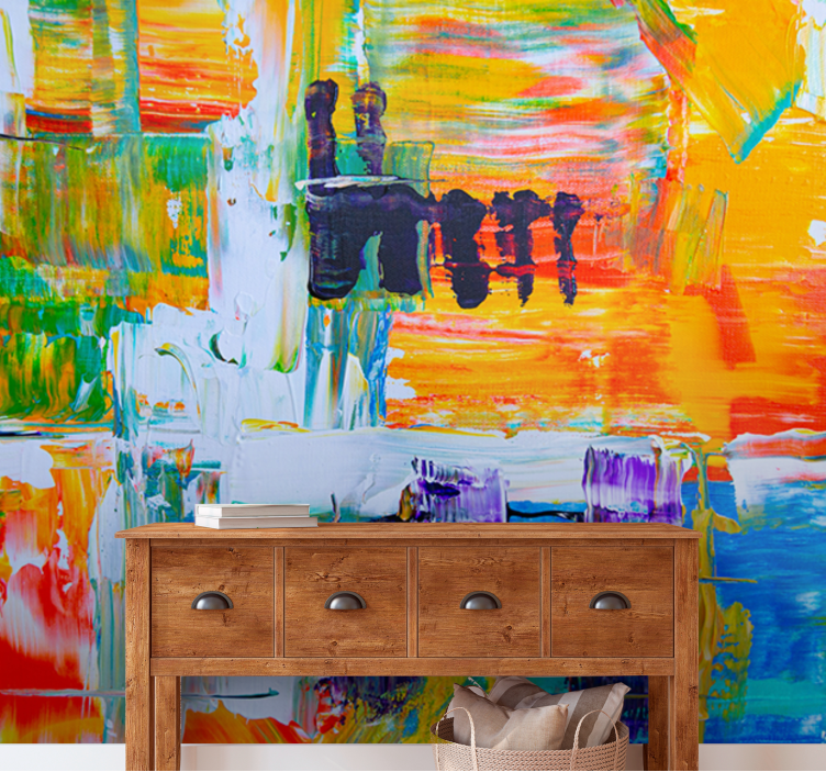 Fototapete kunst lebendige abstrakte komposition - TenStickers