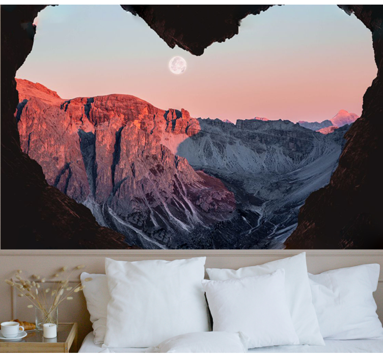 Fototapete Hochzeit Der berg in ein herz - TenStickers