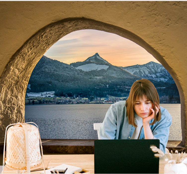 Fototapete landschaft alpensee panorama - TenStickers