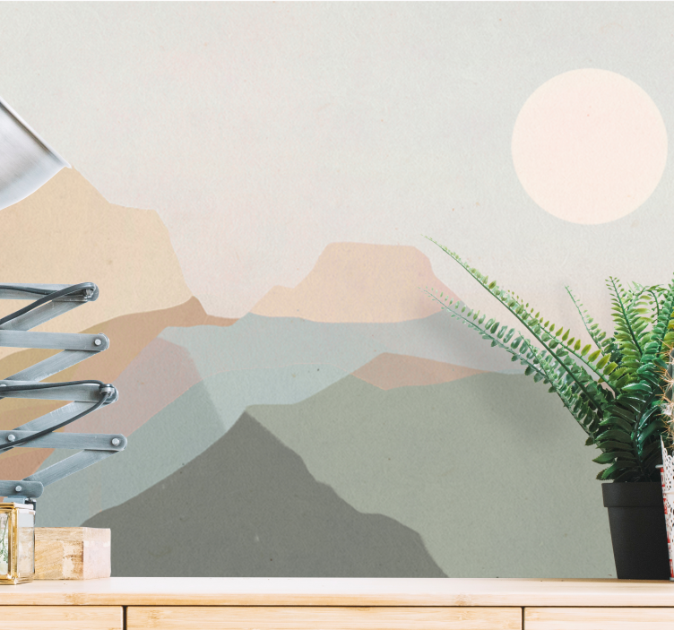 Fototapete landschaft bergabendstimmung - TenStickers