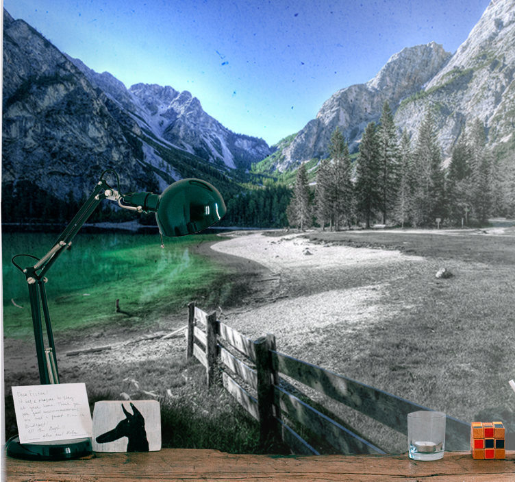 Fototapete landschaft bergsee ruhe - TenStickers