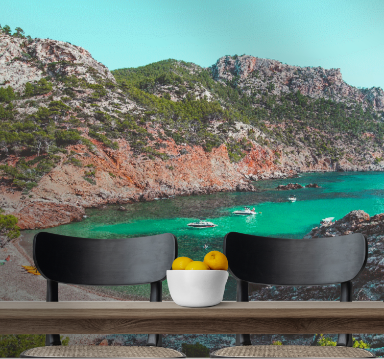 Fototapete landschaft bucht mit meerblick - TenStickers