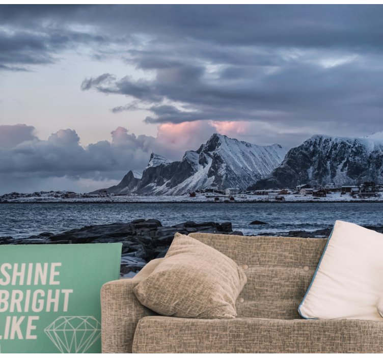 Fototapete landschaft eiskalte gipfelkante - TenStickers