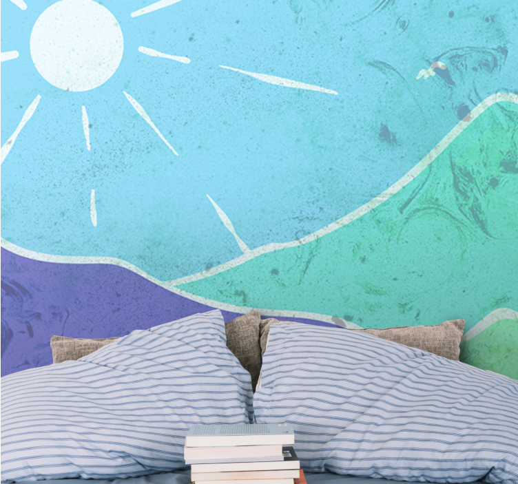 Fototapete landschaft gebirgslandschaft szene - TenStickers