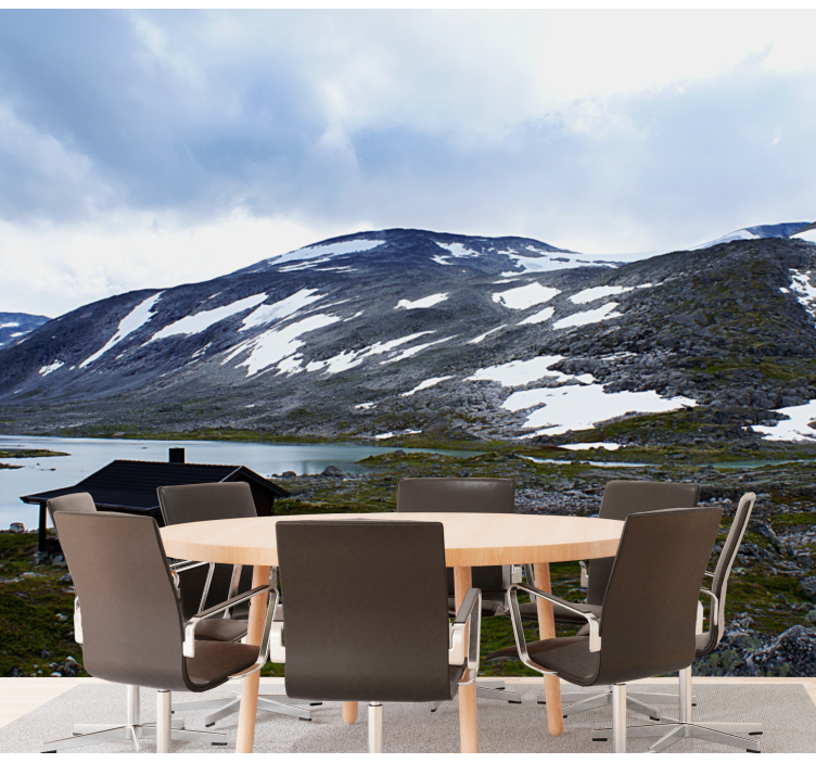 Fototapete landschaft gebirgssee rückzug - TenStickers