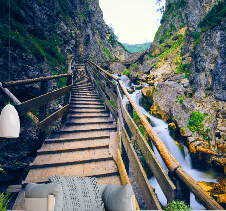 Fototapete landschaft malerischer bergpfad - TenStickers