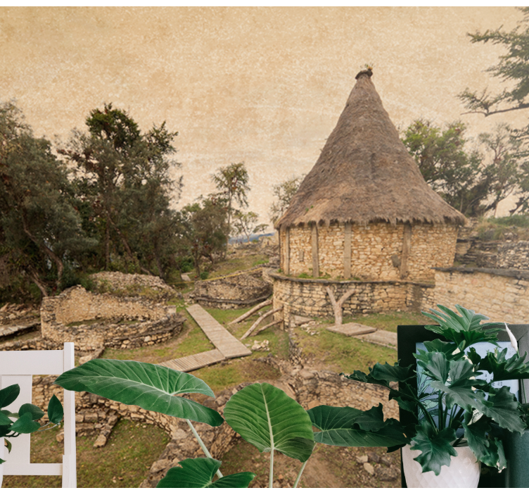 Fototapete landschaft mit antiken strukturen - TenStickers