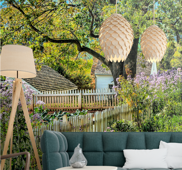 Fototapete landschaft ruhiger gartenblick - TenStickers