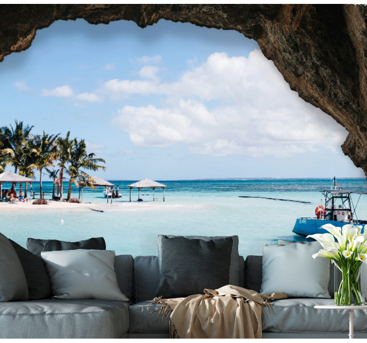 Fototapete landschaft tropische küstenansicht - TenStickers