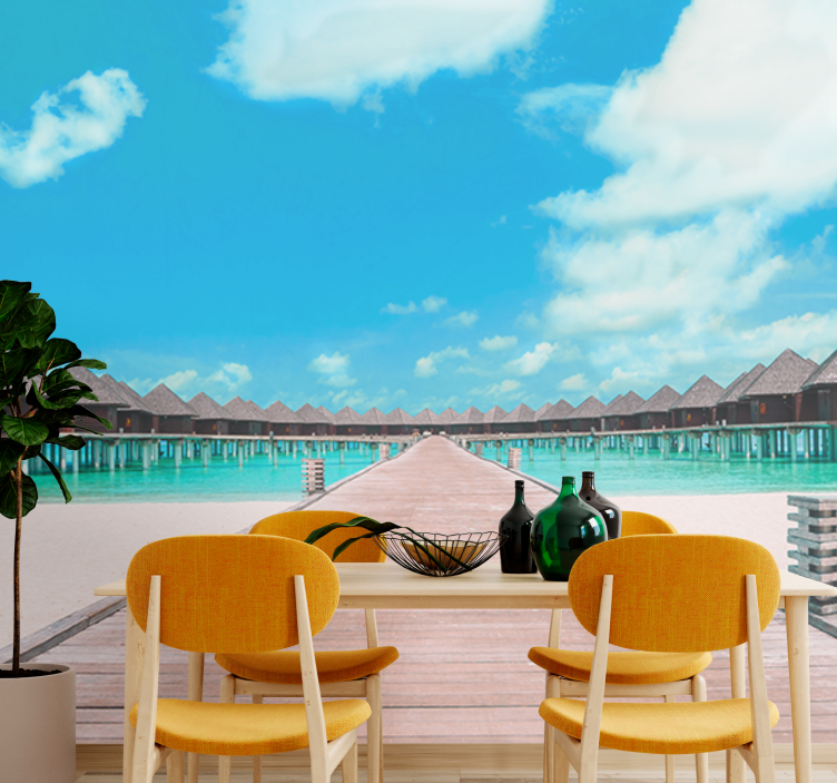 Fototapete landschaft tropischer stegpfad - TenStickers