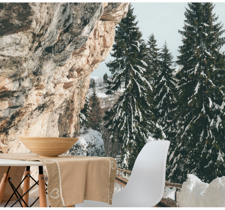 Fototapete Landschaft winterkiefernlandschaft - TenStickers