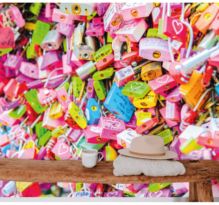 Fototapete Liebe bunte schlösser - TenStickers