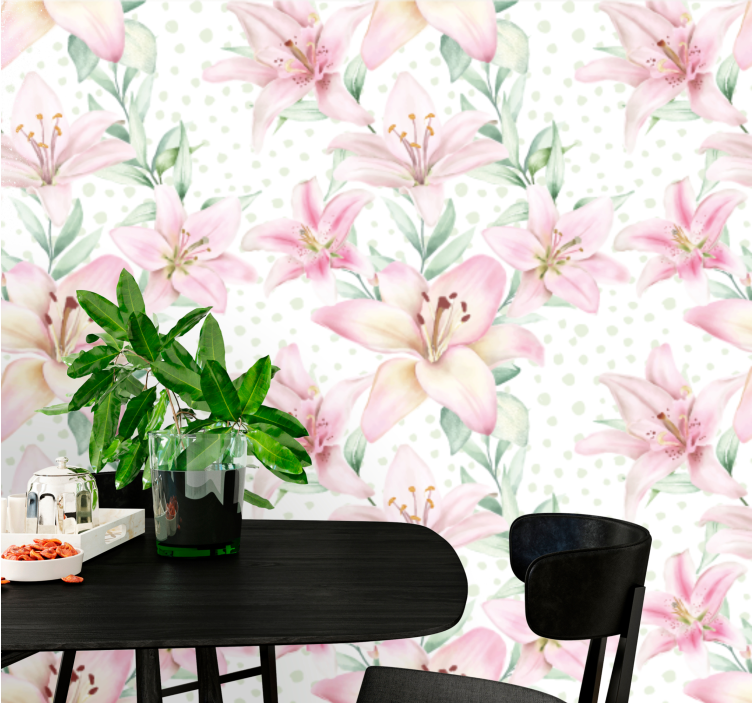 Fototapete mohnblumen zarte lilienblüten - TenStickers