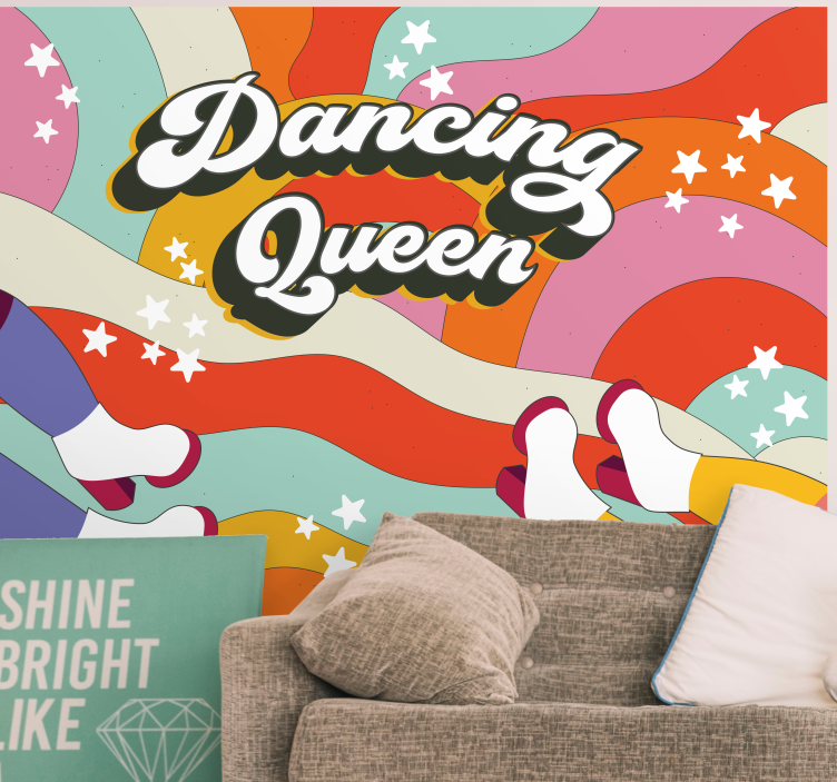 Fototapete musik im stil der dancing queen vibes - TenStickers