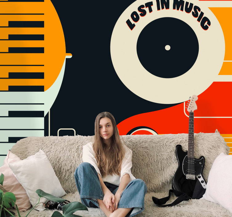 Fototapete Musik klavier-retro-design - TenStickers