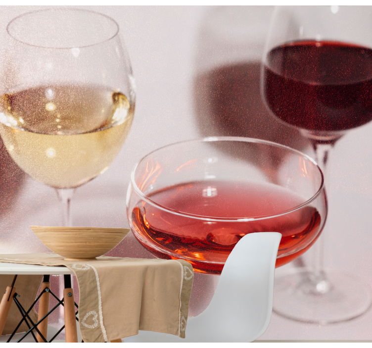 Fototapete musik mit eleganten weingläsern - TenStickers