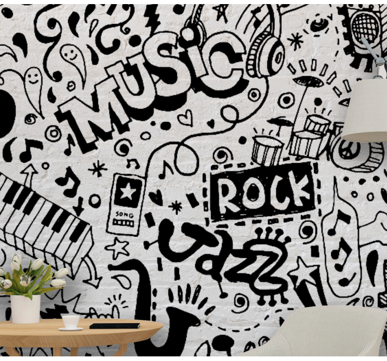 Fototapete musik musikalische vibes kunstwerk - TenStickers