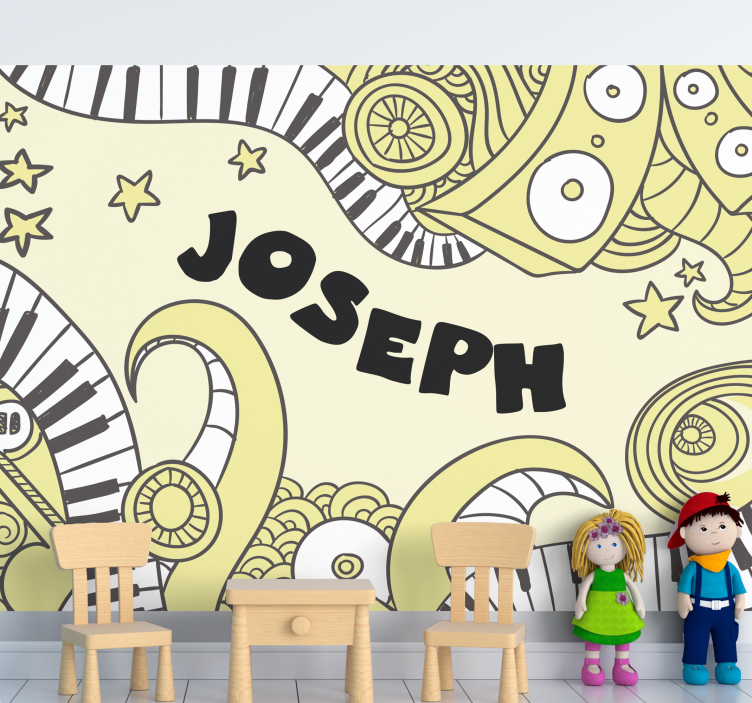 Fototapete Musik musiknotenmuster - TenStickers