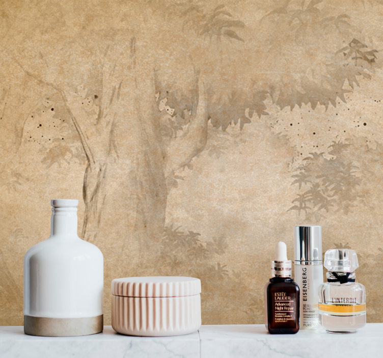 Fototapete natur baum silhouette hintergrund - TenStickers