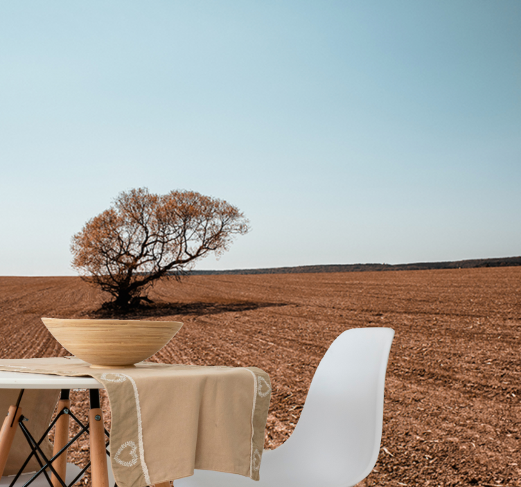 Fototapete natur einsamer baum landschaft - TenStickers