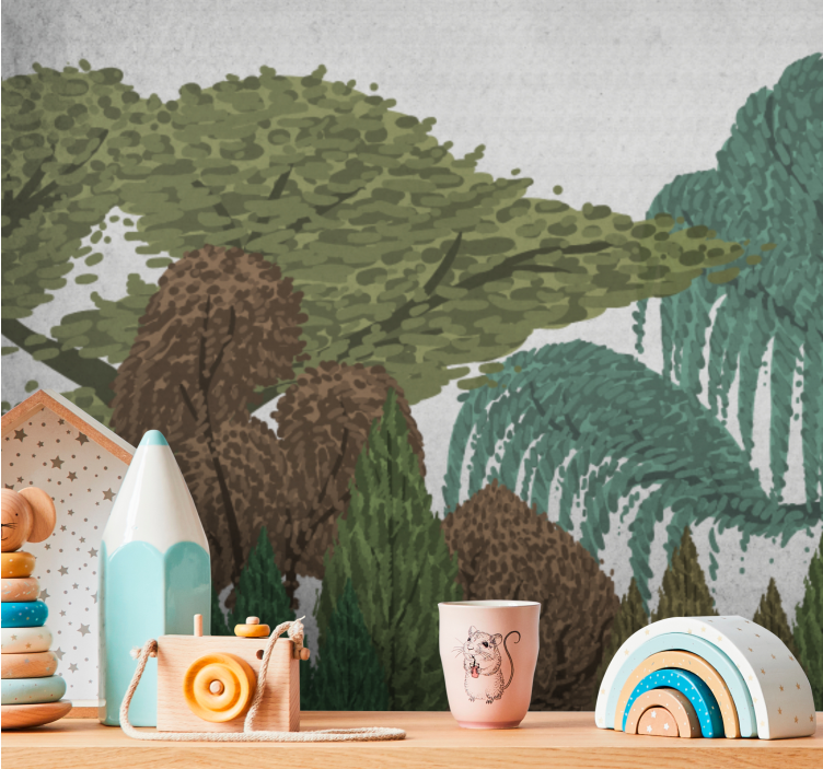 Fototapete natur lebendige blattlandschaft - TenStickers