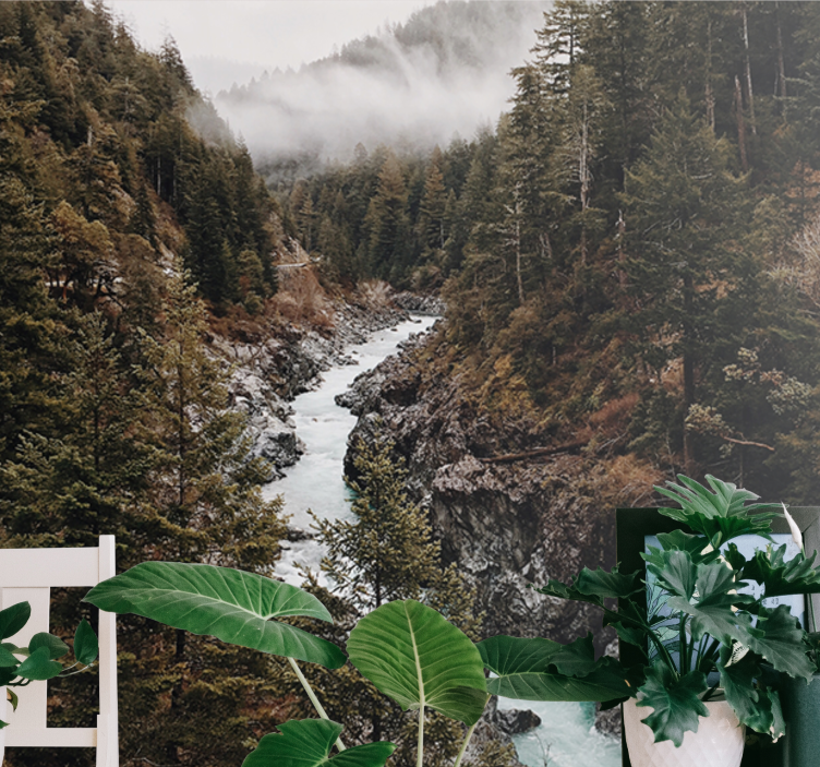 Fototapete natur majestätische flusslandschaft - TenStickers