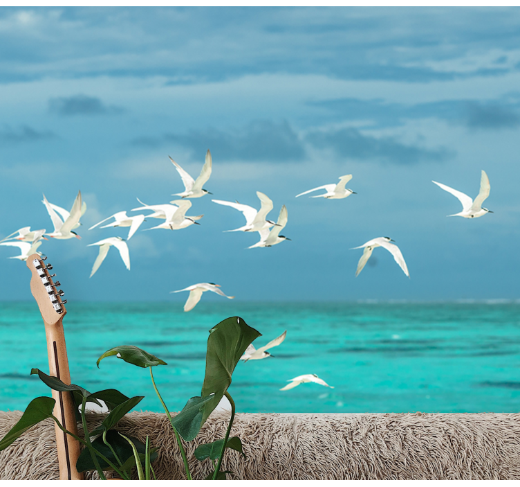 Fototapete natur mit fliegenden vögeln - TenStickers