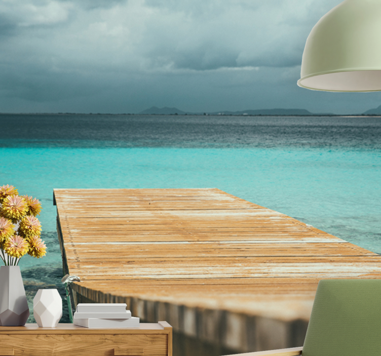 Fototapete natur ruhiger seesteg - TenStickers