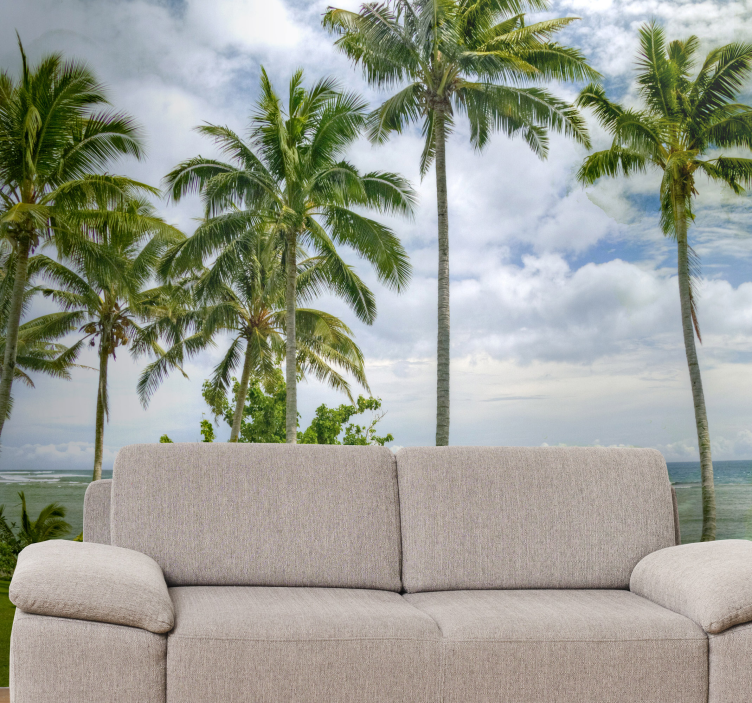 Fototapete natur tropische palmenansicht - TenStickers