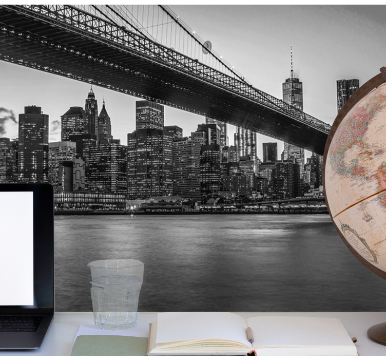 Fototapete new york brooklyn bridge stadtlandschaft - TenStickers