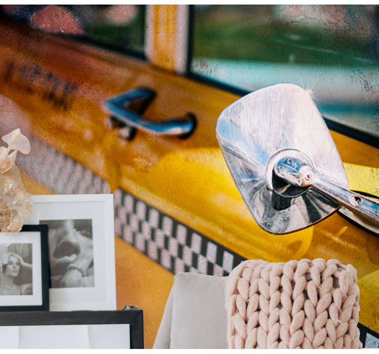 Fototapete new york mit ikonischem gelbem taxi - TenStickers